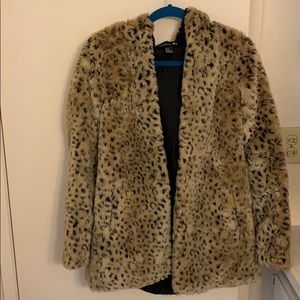 Forever 21  cheetah coat with hood